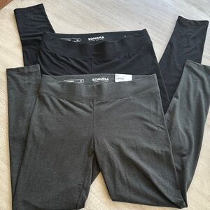 Set of 2 Sonoma Charcoal and Jet Black Leggings